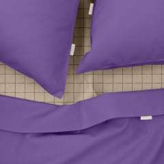 Сімейна постіль з простирадлом на гумці Lavender COSAS Орхідея 2х160х220 см Михайлівка