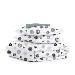 Сімейний комплект постільної білизни Yarn Balls CS6 COSAS сірий 2х160х220 см Київ