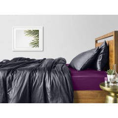 Евро постельное белье Grey CS8 COSAS Фиалка 200х220 см Вознесенск