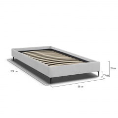 Ліжко односпальне COSAS Mango Sky 90х200 см Блакитний Ізмаїл