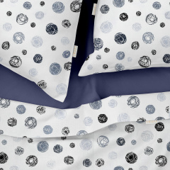 Полуторное постельное белье Yarn Balls CS4 COSAS серый 160х220 см Миргород