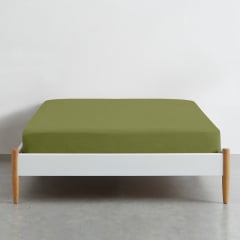 Простыня полутораспальная COSAS AVOCADO Ранфорс 155х240 см оливковый Киев