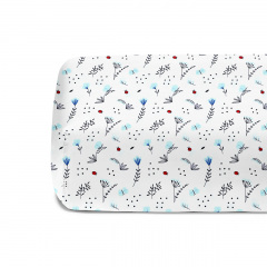 Детская простыня COSAS BLUE WILDFLOWERS Ранфорс 60х120х12 см Белый Броды