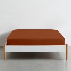 Простынь на резинке COSAS СINNAMON Ранфорс 160х200х20 см Корица Луцк