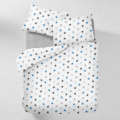 Евро простыня COSAS GREY DOTSS Ранфорс 220х240 см Серый Вольнянск