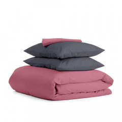 Полуторное постельное белье Rose CS1 COSAS серый 160х220 см Пологи