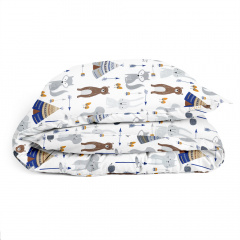 Детский комплект без простыни COSAS BEARS WIGWAMS Ранфорс 110х140 см Серый Ахтырка