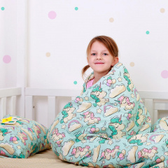 Дитячий комплект COSAS MINT UNICORN Ранфорс 110х140 см М'ятний Київ