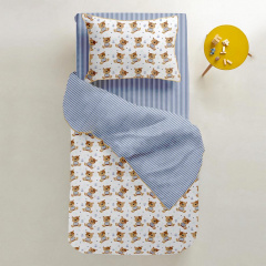 Дитяче простирадло COSAS LINES BLUE Ранфорс 60х120х12 см Синій Київ