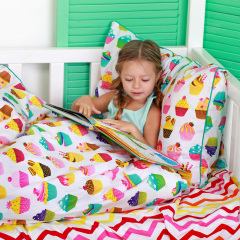 Простирадло півтораспальне COSAS YELLOW ZIGZAG Ранфорс 155х240 см Різнокольоровий Рівне