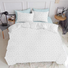 Евро пододеяльник COSAS GREY STARS Ранфорс 200х220 см Белый Мукачево