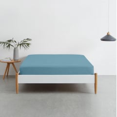 Простирадло півтораспальне COSAS AZURE Ранфорс 155х240 см Бірюзовий Гуляйполе