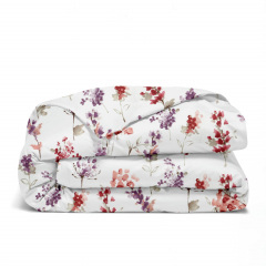 Двоспальна постільна білизна Watercolor Flowers CS1 COSAS Фіолетовий 180х220 см Шепетівка