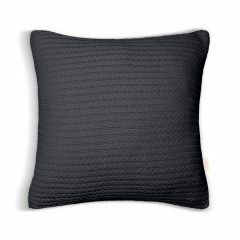 Наволочка COSAS Panther Knitted Braid 50х50 см Чорний Рівне