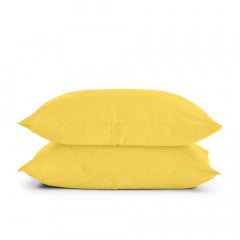 Евро постель с простыней на резинке Summer COSAS желтый 200х220 см Каменское