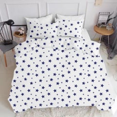 Семейный комплект на резинке COSAS BIG STARS CS3 Ранфорс 2х160х220 см Свесса