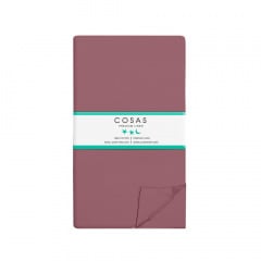 Двоспальна постіль з простирадлом на резинці Blueberry CS4 COSAS Сливовий 180х220 см Ладан