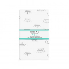 Семейная постель с простыней на резинке Crown COSAS Белый 2х160х220 см Гуляйполе