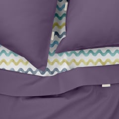 Семейная постель с простыней на резинке Aurora CS4 COSAS Лаванда 2х160х220 см Ясногородка