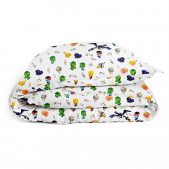 Подростковая постель с простыней на резинке Minecraft CS1 COSAS Зеленый 160х220 см Куйбышево