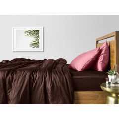 Полуторное постельное белье Chocolate CS6 COSAS розовый 160х220 см Хуст