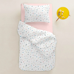 Подростковая постель с простыней на резинке ROSE BLOTS COSAS Белый 155х215 см Жмеринка