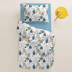 Євро наволочка COSAS FOREST ANIMALS Ранфорс 50х70 см Зелений Київ