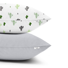 Набор наволочек COSAS GREY CACTUS 50х70 см Серый Киев