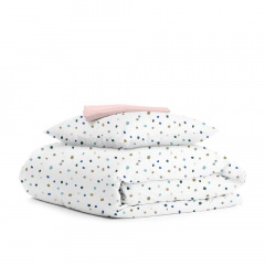 Підлітковий комплект COSAS ART BLOTS Ранфорс 155х215 см Білий/Рожевий Житомир