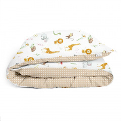 Підлітковий комплект без простирадла COSAS AFRICA ZOO Ранфорс 155х215 см Бежевий Гуляйполе