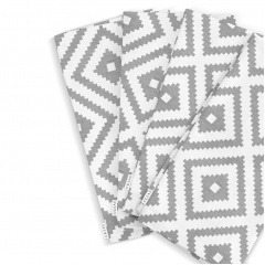 Набір серветок COSAS ORNAMENT Ранфорс 30х30 см 4 шт Сірий Новомиколаївка