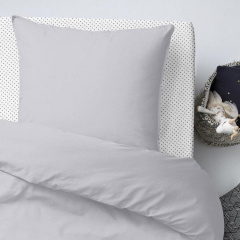 Подростковое постельное белье SMOKY GREY COSAS серый 155х215 см Дубно