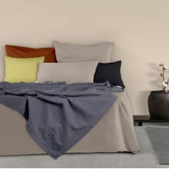 Покривало 160х230 Stormy Knitted Braid COSAS стальний Кобижча