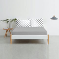 Набір наволочки і простирадло COSAS STARS & SHADOW Ранфорс 160х200 см Білий Вільнянськ