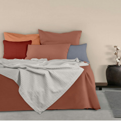 Покривало 160х230 Snow Knitted Braid COSAS білий Нікополь