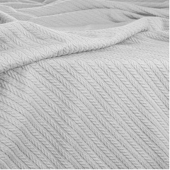 Покривало 160х230 Snow Knitted Braid COSAS білий Нікополь