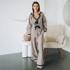 Пижама женская COSAS Betty M Бежево-черный Киев