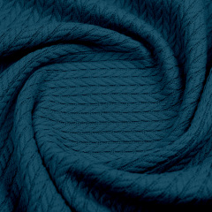 Плед-покривало косичка COSAS 240х260 см Ocean Knitted Braid Смарагдовий Костопіль