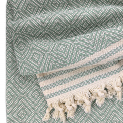 Плед бавовняний COSAS DIAMOND 180х230 см CS1 Оливка Єланець