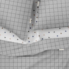 Полуторное постельное белье GREY GEOMETRY CS8 COSAS серый 160х220 см Братское