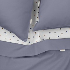 Сімейний комплект постільної білизни Stormy CS5 COSAS Стальний 2х160х220 см Сарни