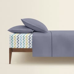 Двуспальная постель с простыней на резинке Stormy CS3 COSAS стальной 180х220 см Ирпень