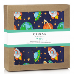 Непромокаемый наматрасник 70х120 см SPACE COSAS Синий Александрия