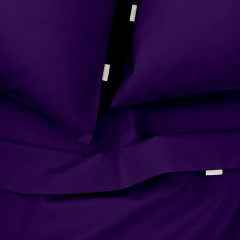 Семейный комплект COSAS DARK PLUM Ранфорс 2х160х220 см Фиолетовый Хмельник