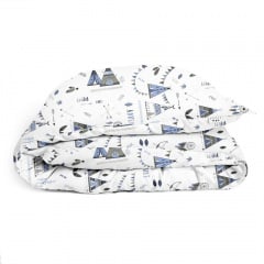 Подростковая постель с простыней на резинке DREAM WIGWAM COSAS Голубой 155х215 см Вышгород