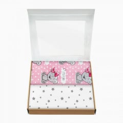 Набір пелюшок COSAS GIRL BEAR CS1 Бязь 80х100 см 2 шт Білий Камінь-Каширський