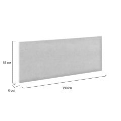 Узголів'я для ліжка COSAS Cuba Smoky 55x190 см Графіт Київ