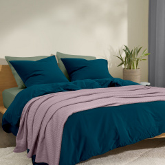 Плед-покрывало косичка COSAS 200х220 см Floral Knitted Braid Лиловый Березно