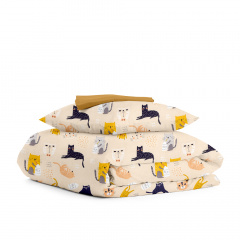 Подростковая постель с простыней на резинке Cosas Cats CS4 160х220 см Разноцветный Миргород