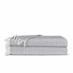 Плед бавовняний COSAS TWISTY 200х230 см CS1 Сірий Бучач